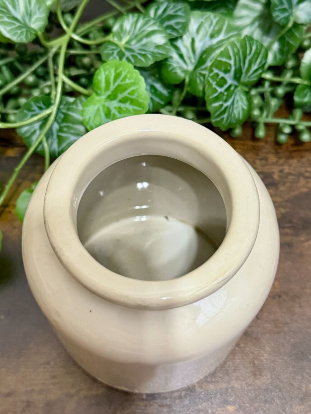 Vintage French Lab Lagny Mustard Stoneware Crock Jar Vase Pottery Mid Century - Picture 8 of 12